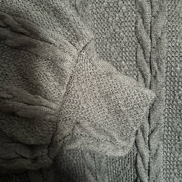 NWOT black cable knit 3/4 sleeve shirt - Picture 2 of 6